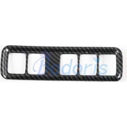 For Nissan NAVARA D23 Frontier NP300 2016-2020 Carbon Fiber Color Interior Headlight Switch Cover Overlay Trim Car Styling