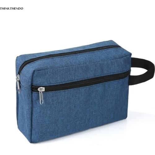 Travel Waterproof Oxford Toiletry Wash Storage Hand Bag Women Men Large Shaving Case Portable Shower Cosmetic Organizer