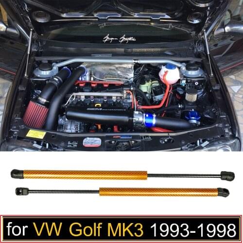 For Volkswagen Golf MK3 1993-1998 2x Front Hood Bonnet Modify Gas Struts Carbon Fiber Lift Support Shock damper