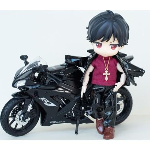 Ob11 baby suit Black leather motorcycle suit Coat Trousers Molly GSC Body9 1/12 BJD doll clothes doll accessories