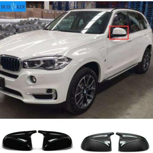 1 Pair For BMW X3 G01 X4 G02 X5 G05 2018 2019 2020+ Carbon Fiber Mirror Cover Side Door Rearview Cover Caps