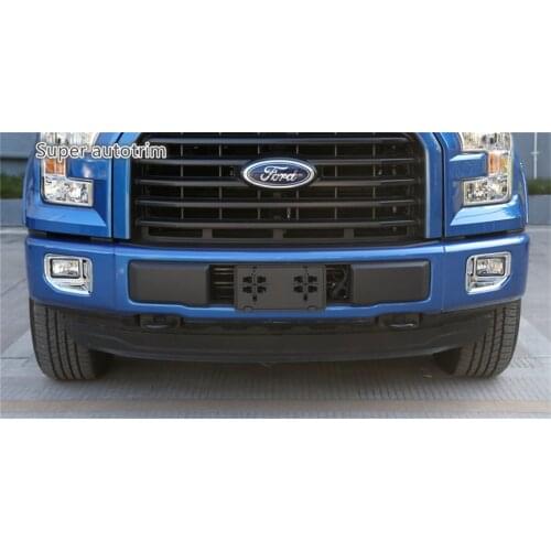 Lapetus Chrome Front Head Fog Lamp Lights Cover Decoration Trim 2 Pcs Accessories Exterior Fit For Ford F150 2015 2016 2017 ABS