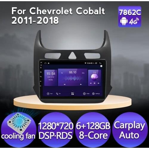 MEKEDE 6+128G Android11 Car Radio Multimedia Video Player For Chevrolet Cobalt 2011-2018 Navigation GPS DSP 4G LTE Carplay WIFI