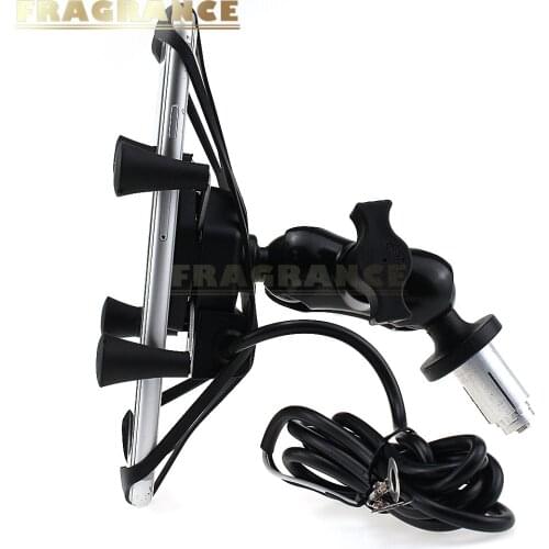 Mobile Phone Holder USB Charger for Triumph Speed Triple/R Scrambler Tiger 800/XC 1050 1200 Motorcycle GPS Navigation Bracket