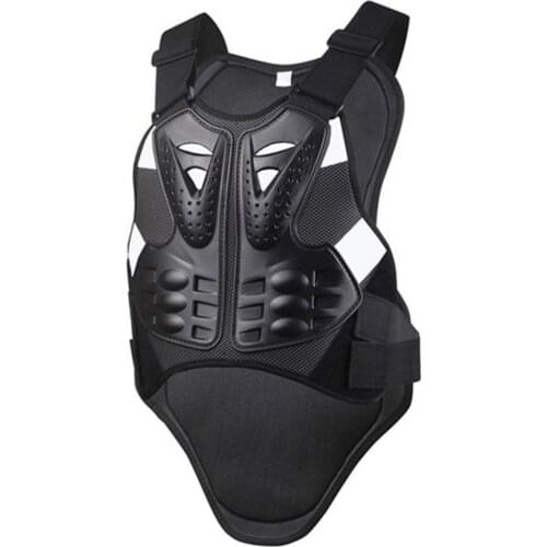 Motorcycle Vest Armor Spinal Sports Protector Chest Spine Protective Armor Vest Reflective Strips Motorcycle Armor Vest L/XL