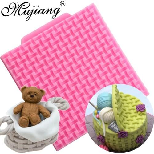 Mujiang Fence Grid Cake Border Silicone Molds Cupcake Fondant Cake Decorating Tools Sugar Paste Chocolate Candy Moulds