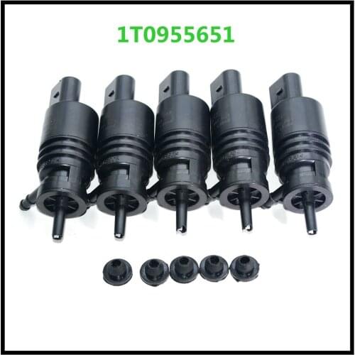 2-5Pcs Windshield Spray Washer Pump Motor Water Clean Assembly For Golf Bora Beetle Passat Octavia Superb TT A4 A6 1T0 955 651
