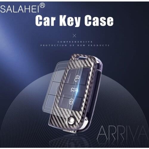 Zinc Alloy+TPU New Car Key Case Cover Protection For Volkswagen VW Golf 7 mk7 Seat Ibiza Leon FR 2 Altea Aztec For Skoda Octavia
