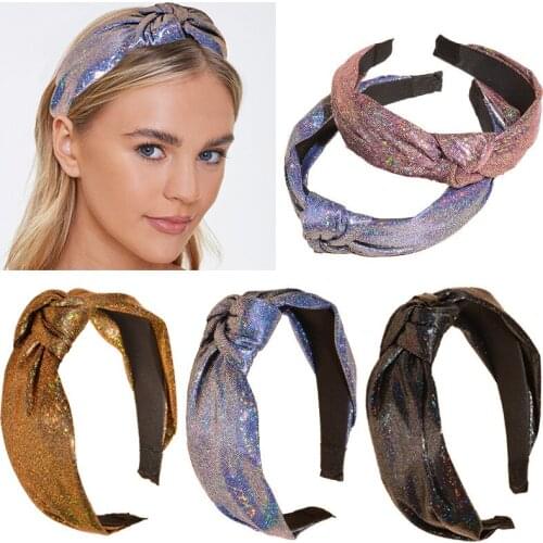 Knotting Hairhoop Wash Face Nice Gift Bright Silk European Style Wide-brimmed Hair Accessories Fashion Ornaments Women Hair Band