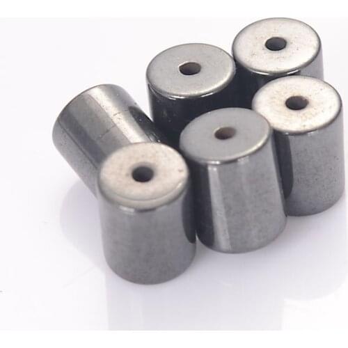 One Strand 15" Magnetic Hematite Tube Spacer Beads 7x9MM For Diy Jewelry Making