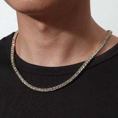 Necklaces Specially Designed for Couples Men Necklaces Gold Silver Inlaid Cubic Zirconia Necklace Trendy Prom Accessories Gifts