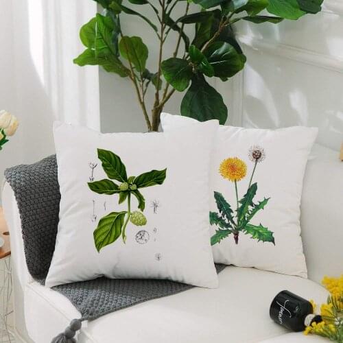 Plants Pillow Case Polyester Decorative Pillowcases Gift Home Office Decoration Pillow Bedroom Cushion Cover Pillowcase45 *45cm