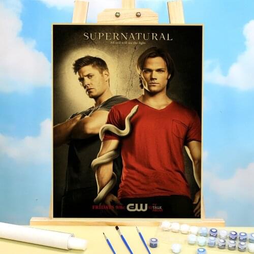 Supernatural DIY Painting By Numbers Complete Kit Acrylic Paints 50*70 Picture By Numbers Photo Loft Picture For Adults Art