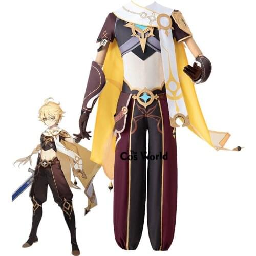 Genshin Impact Traveler Aether Uniform Outfit Games Cosplay Costumes