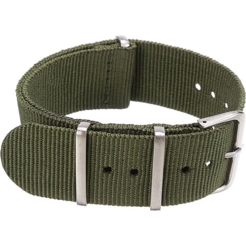 Universal Nylon Fabric Strap Alloy Buckle Military Black/Blue/Green Army Nylon Wrist Band For Men Women 18mm,20mm,22mm Strap