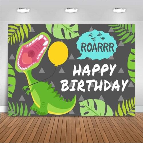 Dinosaur Cartoon Theme Party Backdrop for Photography Newborn Children Photo Booth Background Studio Girl Or Boy Birthday Prop