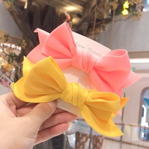 Pure Color Cute Three-Dimensional Bow Hairpin Female Side Clip Temperament Sweet Simple Top Clip Hairpin Clip Headdress