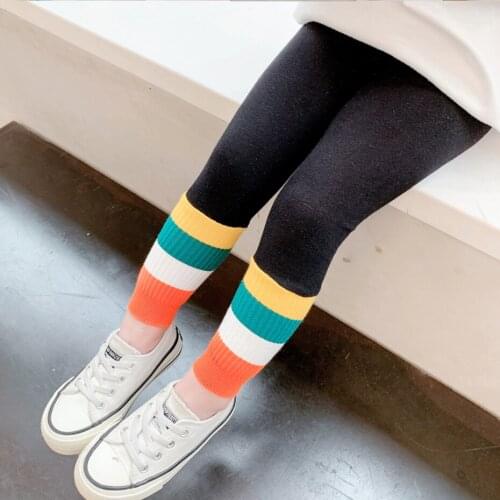 Toddler Girls Leggings Kids Skinny Pants For Spring Autumn Kids Leggings Children Patchwork Girl Pencil Pants