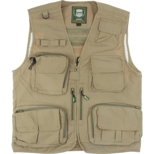 Multi Pocket Waistcoat Fishing Photography Outdoor Traveler Vest Jacket Cotton Fiber Lightweight Fishing Vest for Outdoor Sports