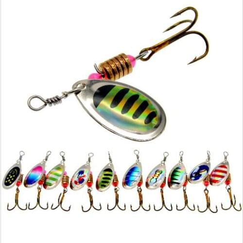 10PCS 3.5g Fishing Lures Artificial Bait Fish Tackle Hooks Crankbait Wobblers Swimbait Spoon Trout