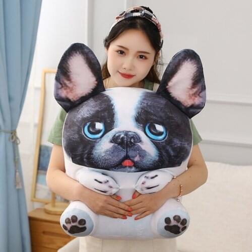 30/45cm New cute cartoon animal bulldog plush stuffed pillow Office nap pillow Home decoration boy birthday gift