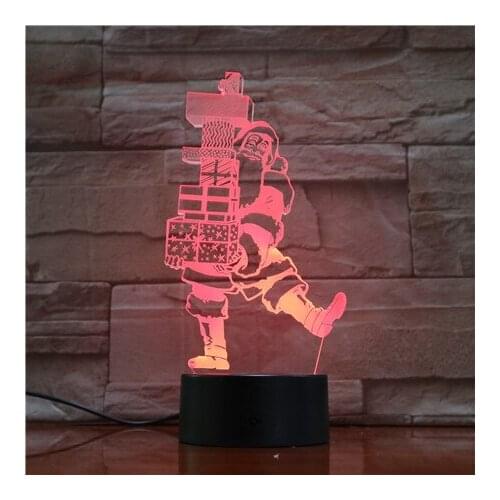 3D Lamp Christmas Santa Claus Best Present for Children for Decoration Atmosphere Touch Sensor Led Night Light Lamp Awesome