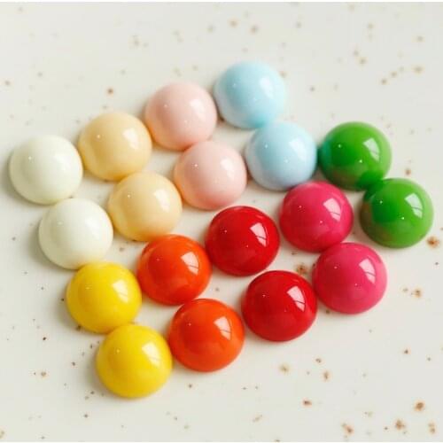 Summer New Color Candy Ball Resin Ear Stud Patch Handmade DIY Ornament Accessories Material Japanese Earrings Homemade 6pcs