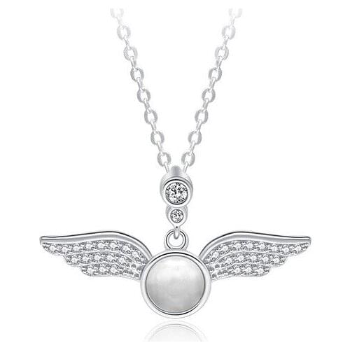 925 Sterling Silver Pin New Angels Wing: Simple and Cool Design of Clavicle Chain
