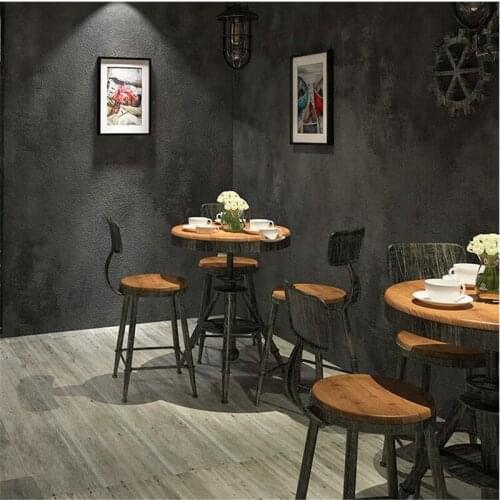 Beibehang Retro cement gray wallpaper industrial wind clothing shop bar Internet cafe imitation cement gray wallpaper