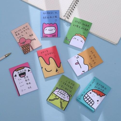50sheets/book Korean Cartoon Memo Pad Creative Cute Can Tear Student Notepads Stationery Sticky Notes Office School Supplies
