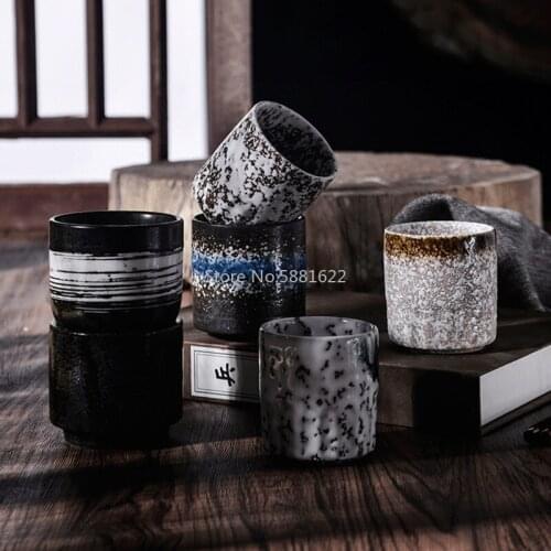 Japanese Style Tea Bowl Ceramic Teacup Vintage Tea Cup Office Water Cups Container Teaware Drinkware Creative Teacups Crafts