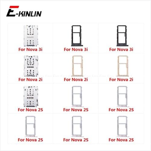 Sim Card Socket Slot Tray Reader Holder Connector Micro SD Adapter Container For HuaWei Nova 3i 2i 2S Replacement Parts