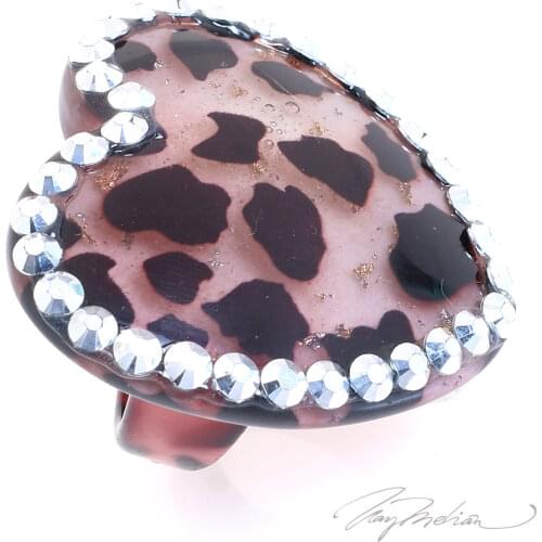 Ring Methacrylate CORAZ5 Animal Print Collection CROWN EXPIRED