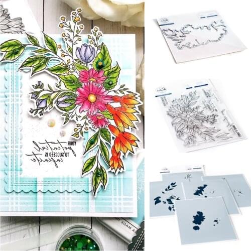 Small Daisy Metal Cutting Dies and Silicone Stamps Stencil DIY Scrapbooking Paper Handmade Album Stamp Die Sheets Greeting Card