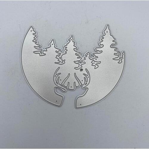 Metal Cutting Dies Pine forest and deer for DIY Scrapbooking Album Paper Cards Decorative Crafts Embossing Die Cuts