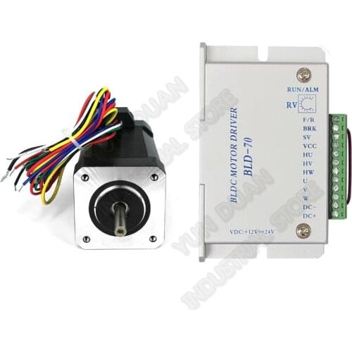 NEMA17 Brushless Motor Driver Kits 30W BLDC 42MM 0.1Nm DC 24V 3A 3000RPM High Speed 3000rpm Adjustable Controller Brake Control