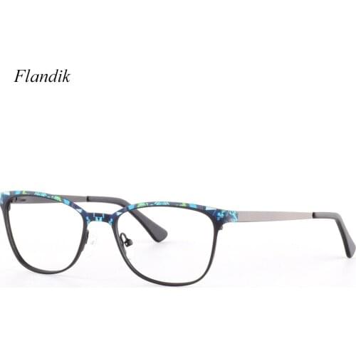 Metal Optical Glasses Frame Women Stainless Steel Prescription Myopia Presbyopia Spectacles Ultralight Vintage Female Eyewear