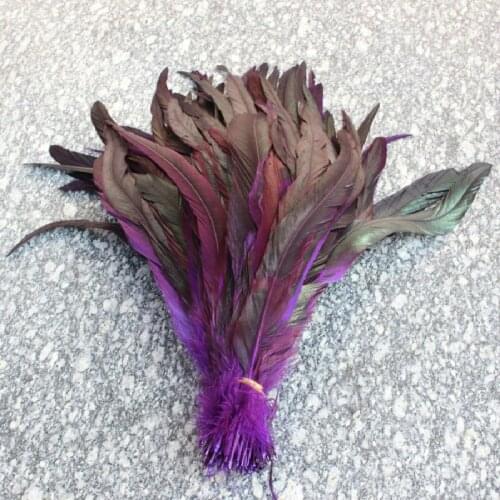 Wholesale 500PCS purple Rooster Tail Feathers 30-35 cm / 12-14 inches