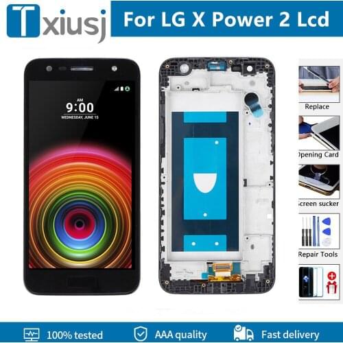 Original LCD Digitizer For LG X Power 2 M320 LCD Display Touch Screen With Frame Assembly Replacement For LG X Power 2 LCD