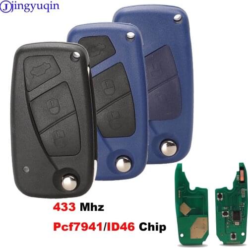 Jingyuqin Remote Pcf7941 With ID46 Chip For FIAT Punto Ducato Stilo Panda 2/3 Buttons Control Key