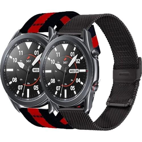 20mm 22mm watchband for galaxy watch 3 45mm 41mm galaxy wtach 46mm Gear S3 Frontier strap for amazfit gts huawei gt 2 Bracelet