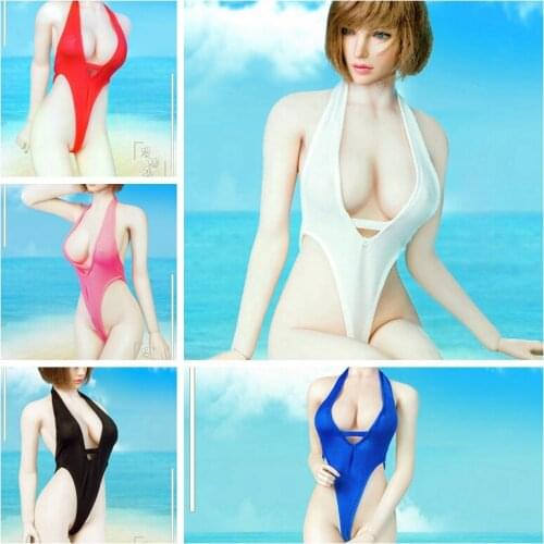 1/6 Scale Womens One Piece Open Chest Swimsuit for 12in Action Figure Phicen Tbleague Accessories Toy