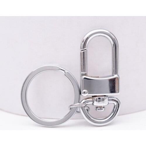 10pcs 43x19mm Quality Silver Lock Lobster Swivel Clasps Clips Bag Key Ring Keychain Snap Hook Findings Bag Chain Connector