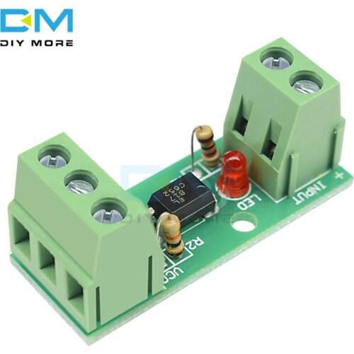 12V 1 Channel Optocoupler Isolation Module Isolated Board Rail Holder PLC Processors 80KHz PC817 EL817 Drive Motor Inverter