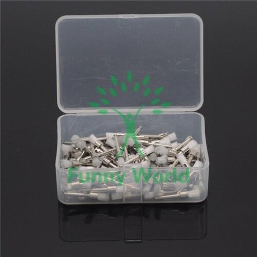 200Pcs Dentist Nylon Latch Bowl Polishing Polisher Prophy Brushes WHITE