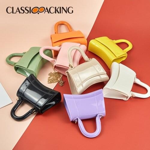 2021 Summer Fashion Jelly Bag Pure Color Mini Bag Creative Chain Crossbody Bags For Women Lipsticks Bag Party Bag Purse Bolso
