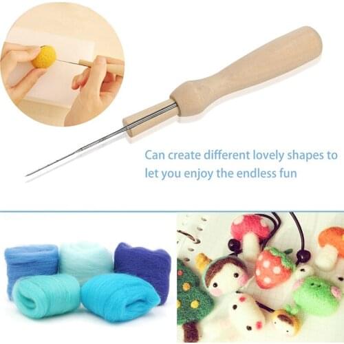 30 PCS Needle Felting Starter Kit Felting Needles Felt Diy Package Wool Felt Needle Felt for Felting with Bottle