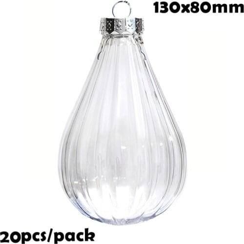 Promotion - 20 Piece x DIY Paintable/Shatterproof Christmas Decoration Ball/Ornament 130*80mm Fillable Plastic Balloon