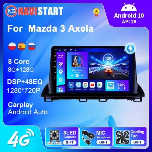 Android 10 Car Radio for Mazda 3 Axela with Adapter Multimedia Video Player Stereo Navigation GPS Navigator Carplay Bluetooth