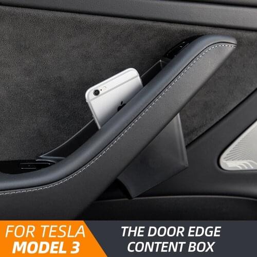 Model3 Car Door Storage Barrel For Tesla Model 3 2020 Accessories Door Handle Container Holder Tray Box Model Three